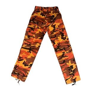 Red Yellow Camo Cargo Pants